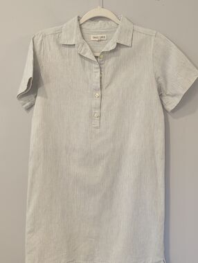 Tradlands Shirt Dress Linen Cotton Gray size XS
